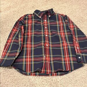 Crewcuts Red and Navy Plaid Button-Down Shirt